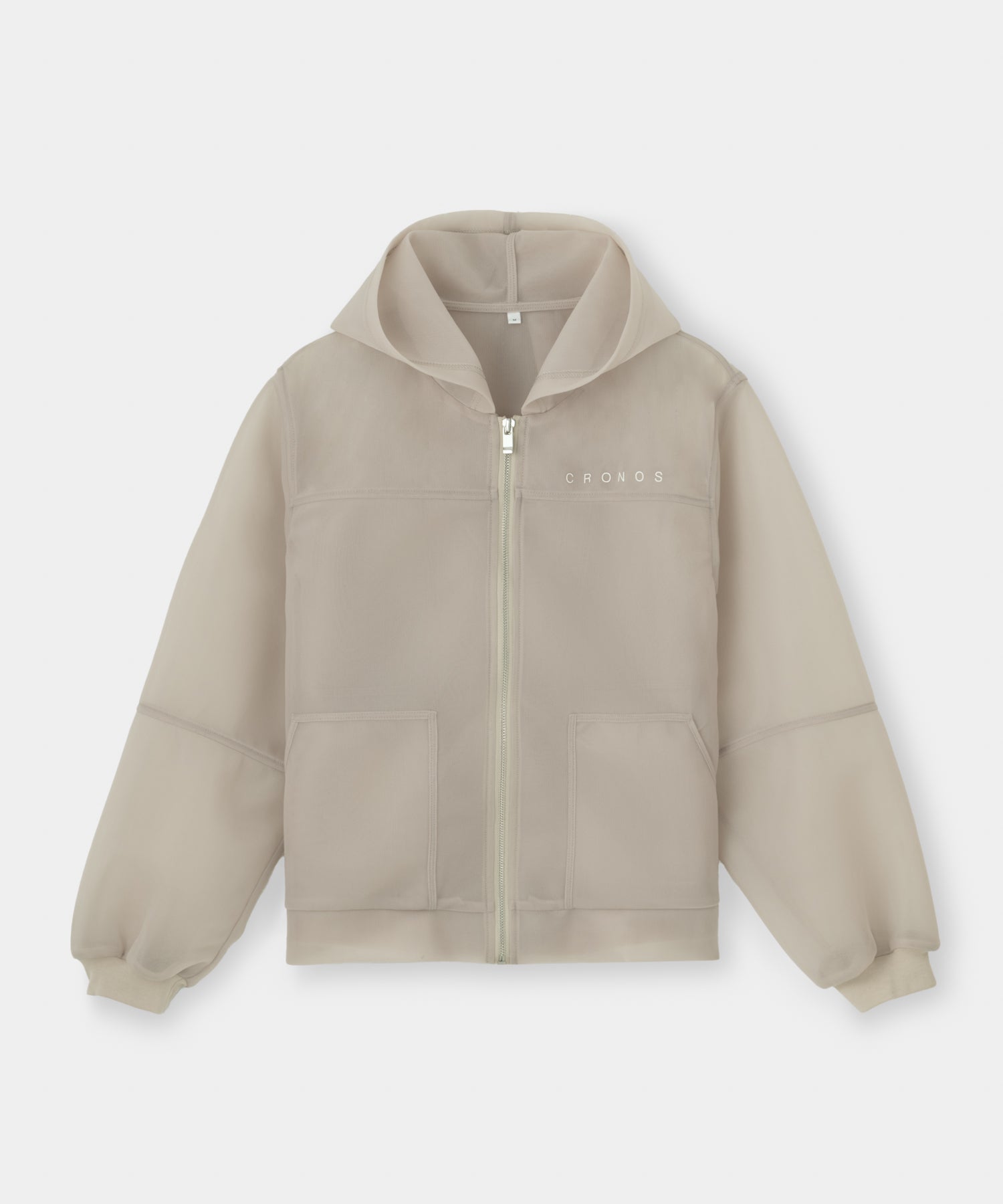CRONOS WOMEN LIGHTWEIGHT ZIP HOODIE【BEIGE】
