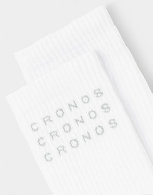 CRONOS WOMEN LOGO LINE SOCKS【WHITE】