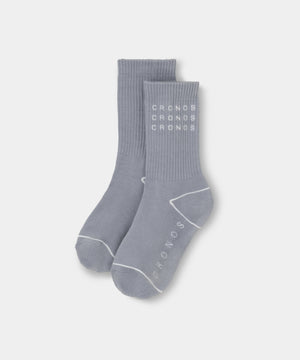 CRONOS WOMEN LOGO LINE SOCKS【BLUE】