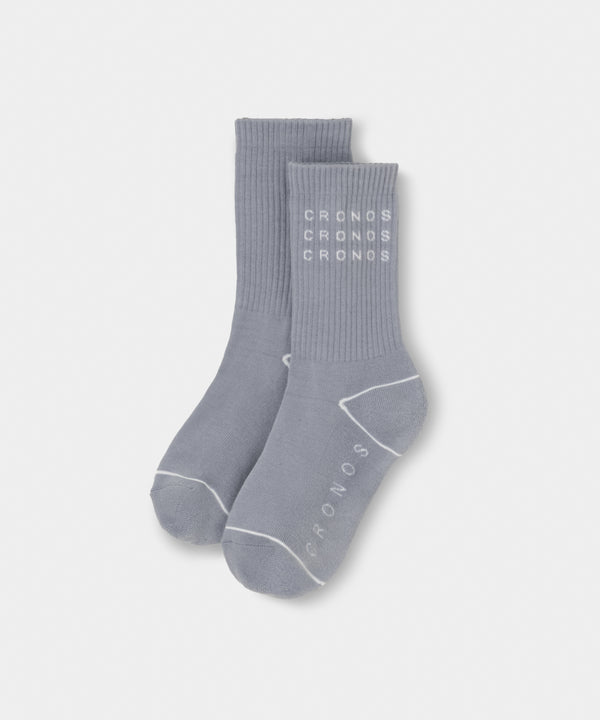 CRONOS WOMEN LOGO LINE SOCKS【BLUE】