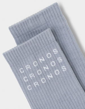 CRONOS WOMEN LOGO LINE SOCKS【BLUE】