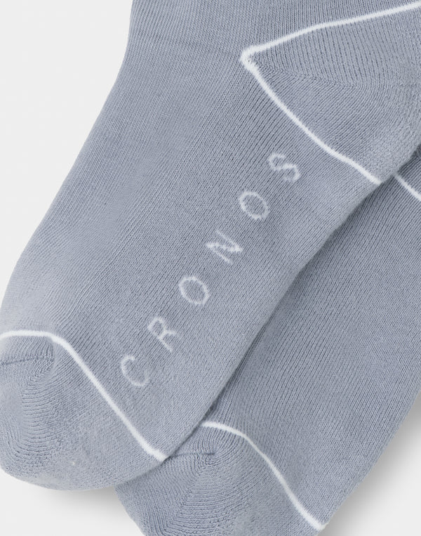 CRONOS WOMEN LOGO LINE SOCKS【BLUE】