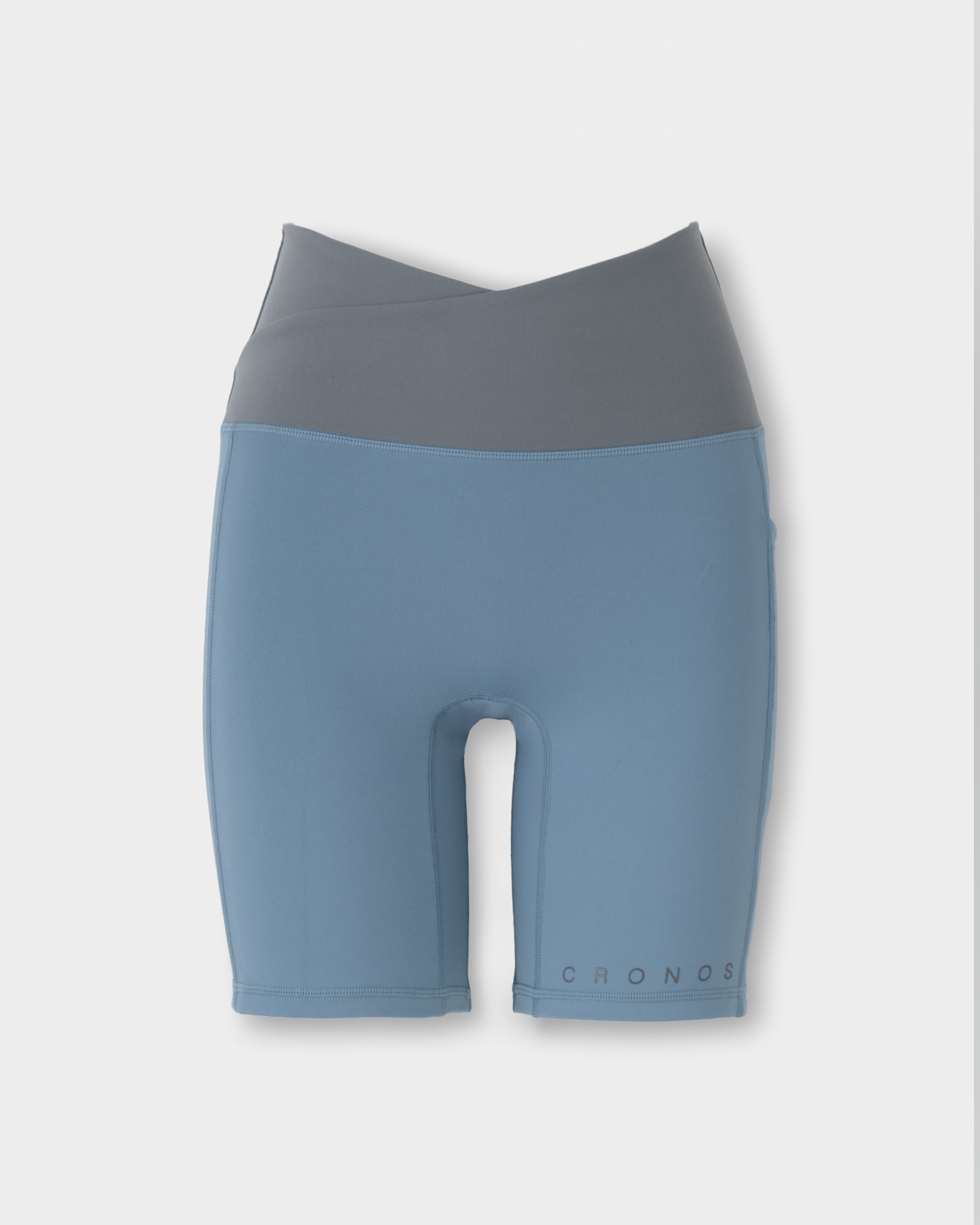 CRONOS WOMEN ESSENTIAL HALF LEGGINGS【BLUE】