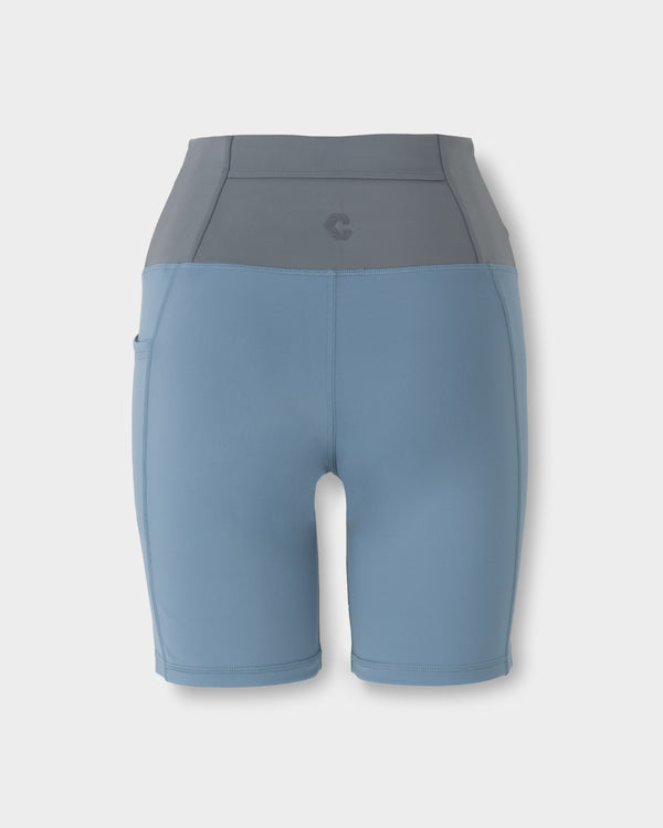 CRONOS WOMEN ESSENTIAL HALF LEGGINGS【BLUE】