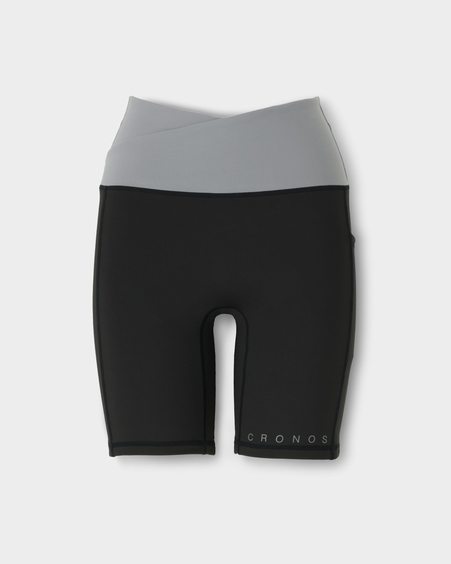 CRONOS WOMEN ESSENTIAL HALF LEGGINGS【BLACK】