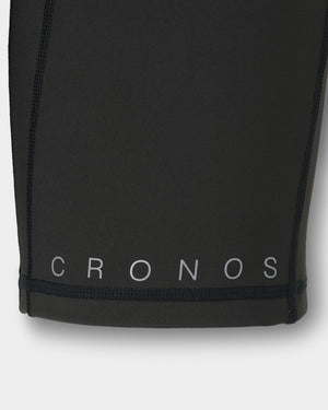 CRONOS WOMEN ESSENTIAL HALF LEGGINGS【BLACK】