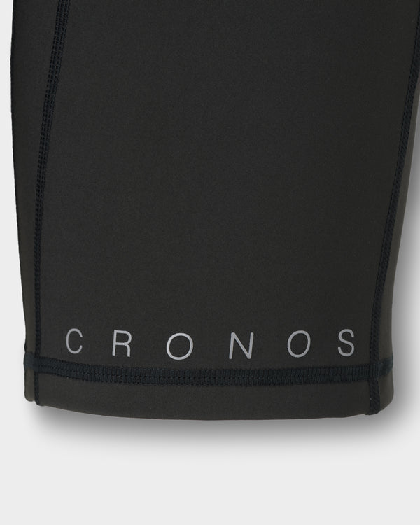 CRONOS WOMEN ESSENTIAL HALF LEGGINGS【BLACK】
