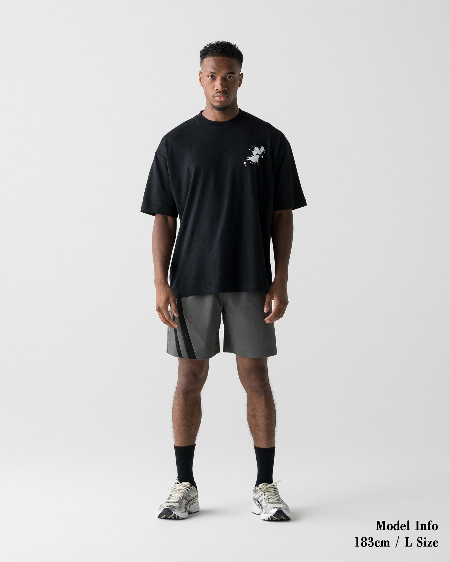 CRONOS PAINT STROKE AIR S/S TEE【BLACK】