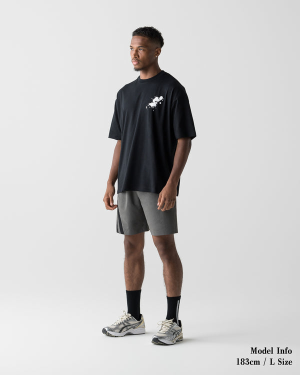 CRONOS PAINT STROKE AIR S/S TEE【BLACK】