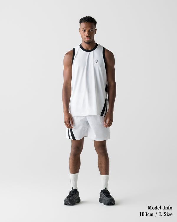 CRONOS SLASH LINE SLEEVELESS【WHITE】