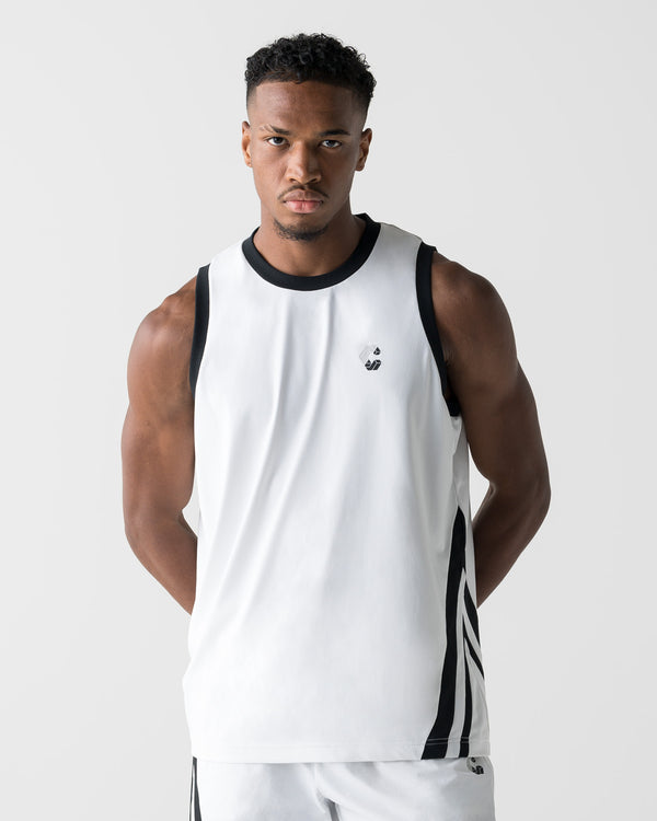 CRONOS SLASH LINE SLEEVELESS【WHITE】