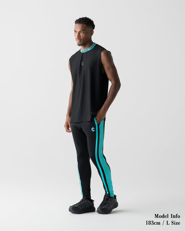 CRONOS RACING SKINNY PANTS【BLACK×T.BLUE】