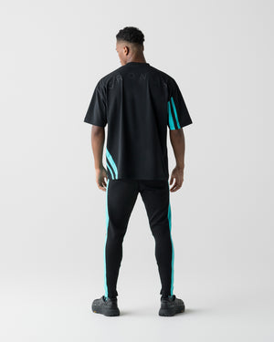 CRONOS RACING SKINNY PANTS【BLACK×T.BLUE】