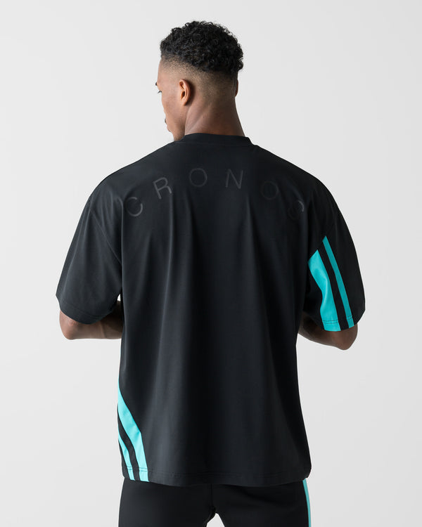 CRONOS SLASH LINE  S/S TEE【BLACK×T.BLUE】