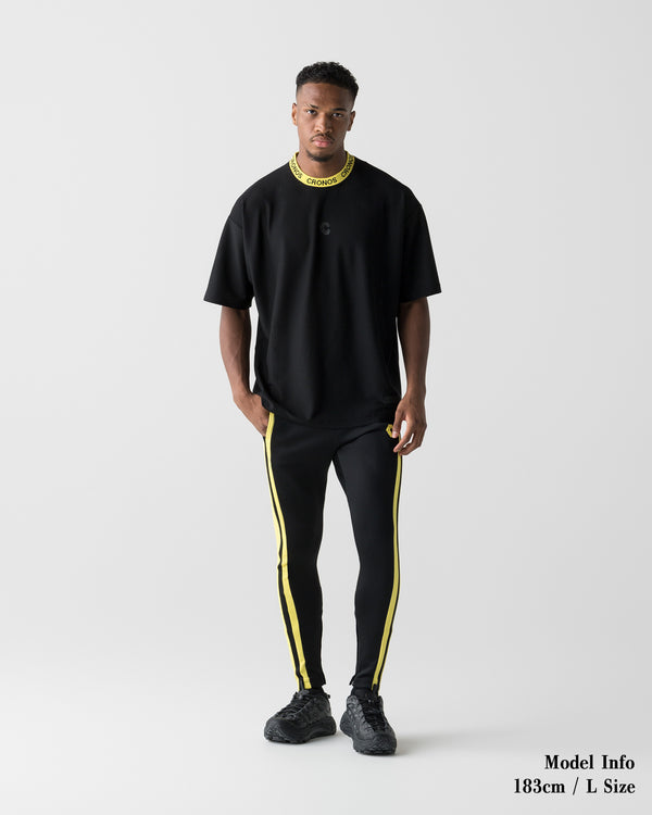 CRONOS RACING SKINNY PANTS【BLACK×YELLOW】