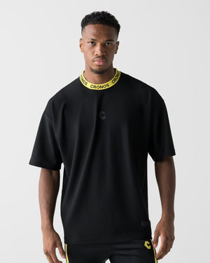 CRONOS 3D AIR MESH S/S TEE【BLACK×YELLOW】