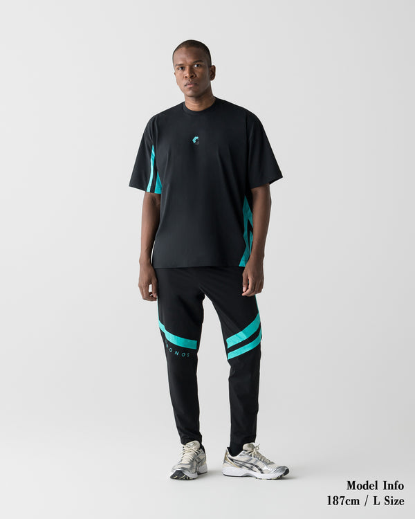 CRONOS SLASH LINE PANTS【BLACK×T.BLUE】