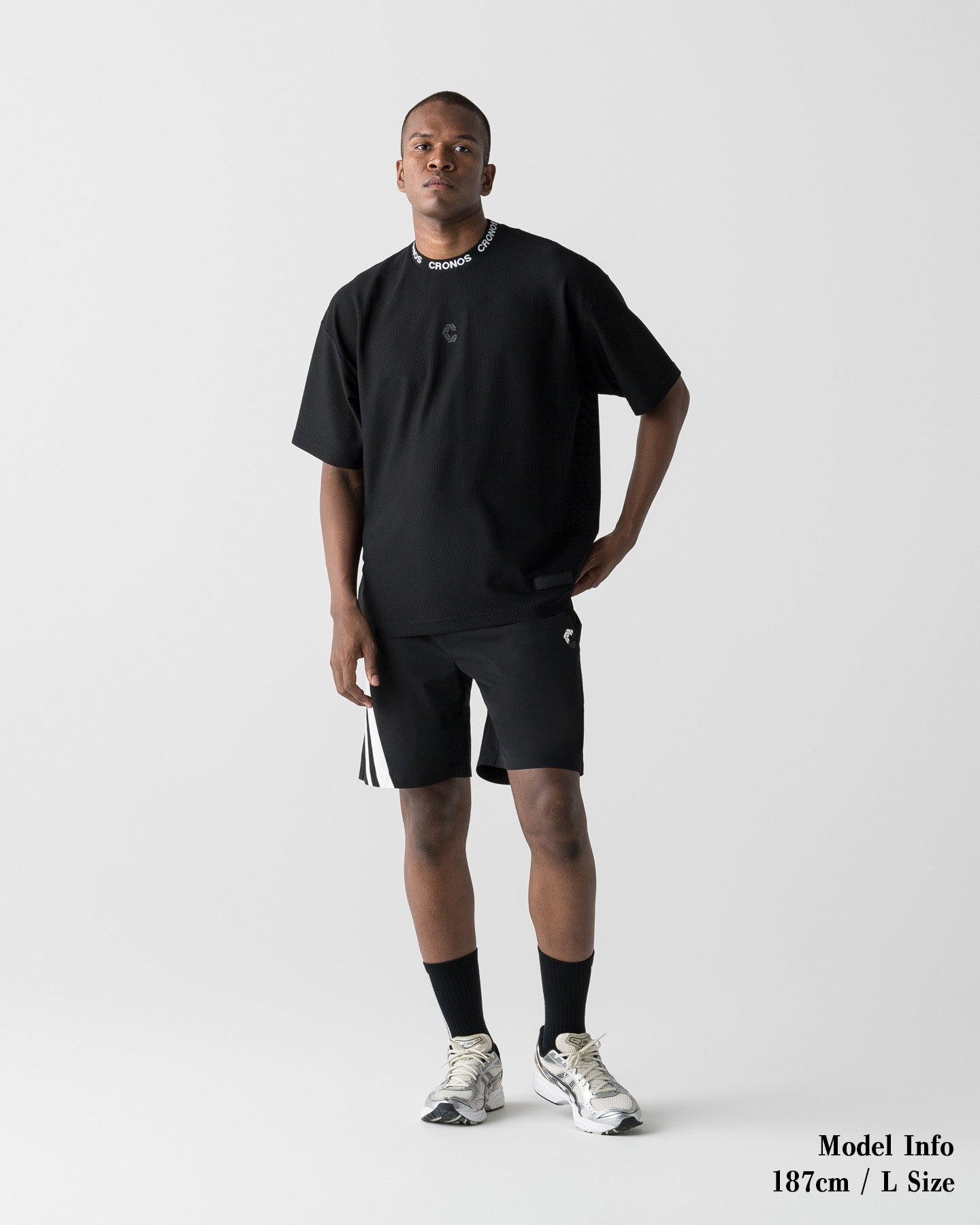 CRONOS SLASH LINE SHORTS【BLACK】