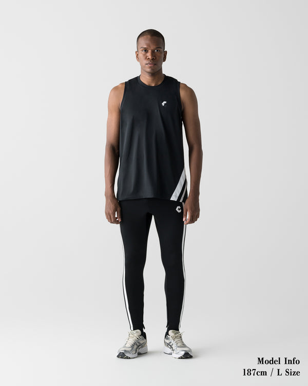 CRONOS SLASH LINE SLEEVELESS【BLACK】