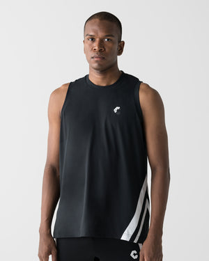 CRONOS SLASH LINE SLEEVELESS【BLACK】