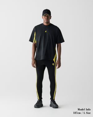 CRONOS SLASH LINE  S/S TEE【BLACK×YELLOW】