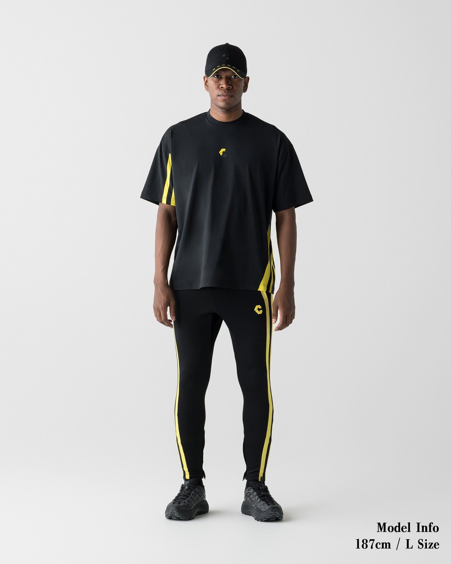 CRONOS RACING SKINNY PANTS【BLACK×YELLOW】