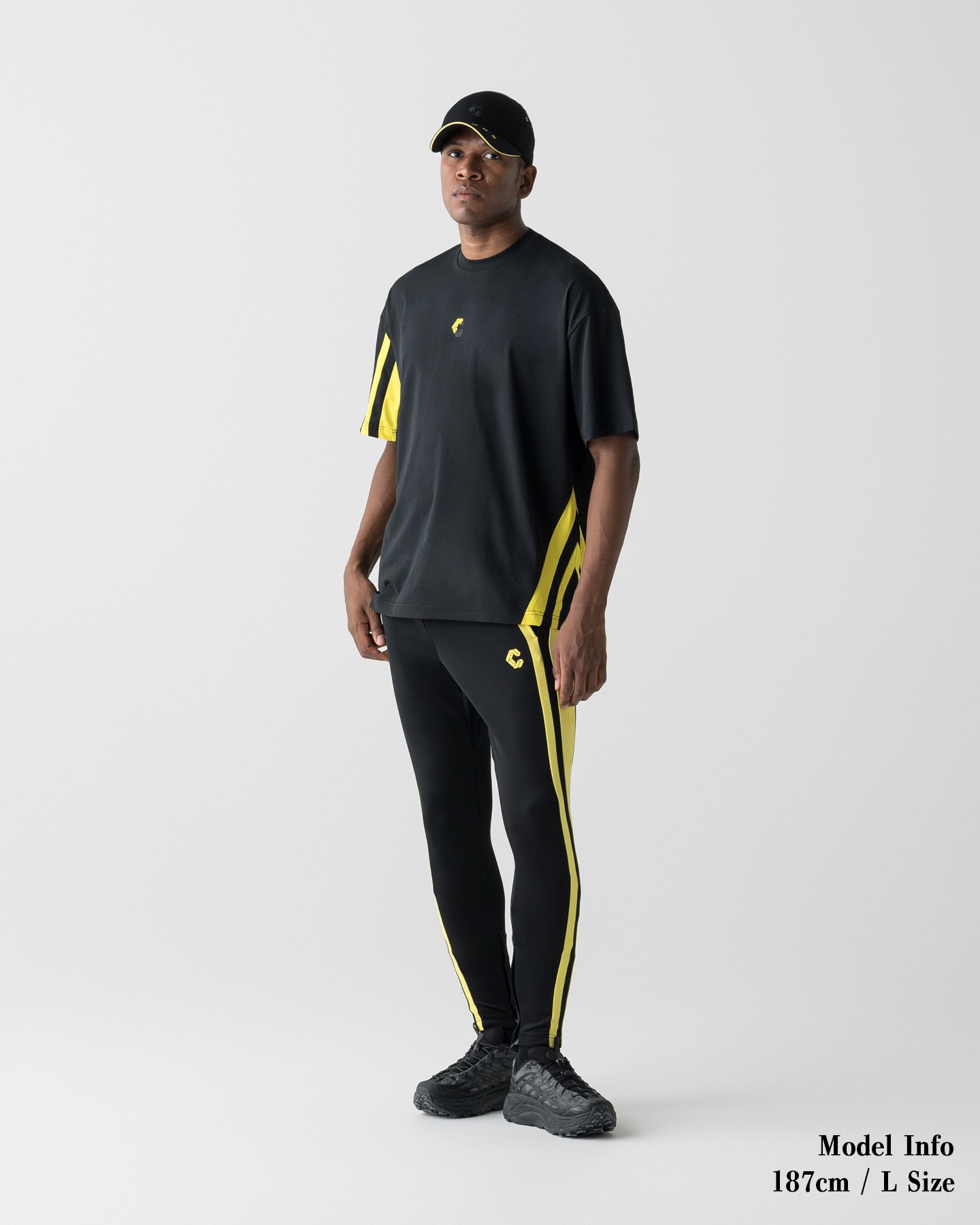 CRONOS SLASH LINE S/S TEE【BLACK×YELLOW】