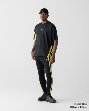 CRONOS SLASH LINE  S/S TEE【BLACK×YELLOW】