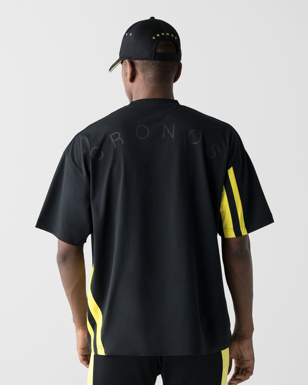 CRONOS SLASH LINE  S/S TEE【BLACK×YELLOW】