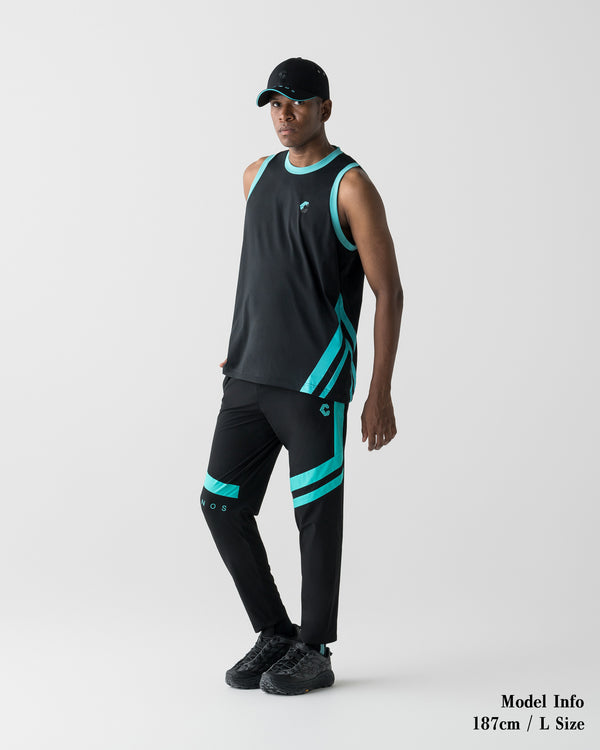 CRONOS SLASH LINE SLEEVELESS【BLACK×T.BLUE】