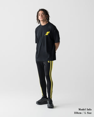 CRONOS RACING SKINNY PANTS【BLACK×YELLOW】