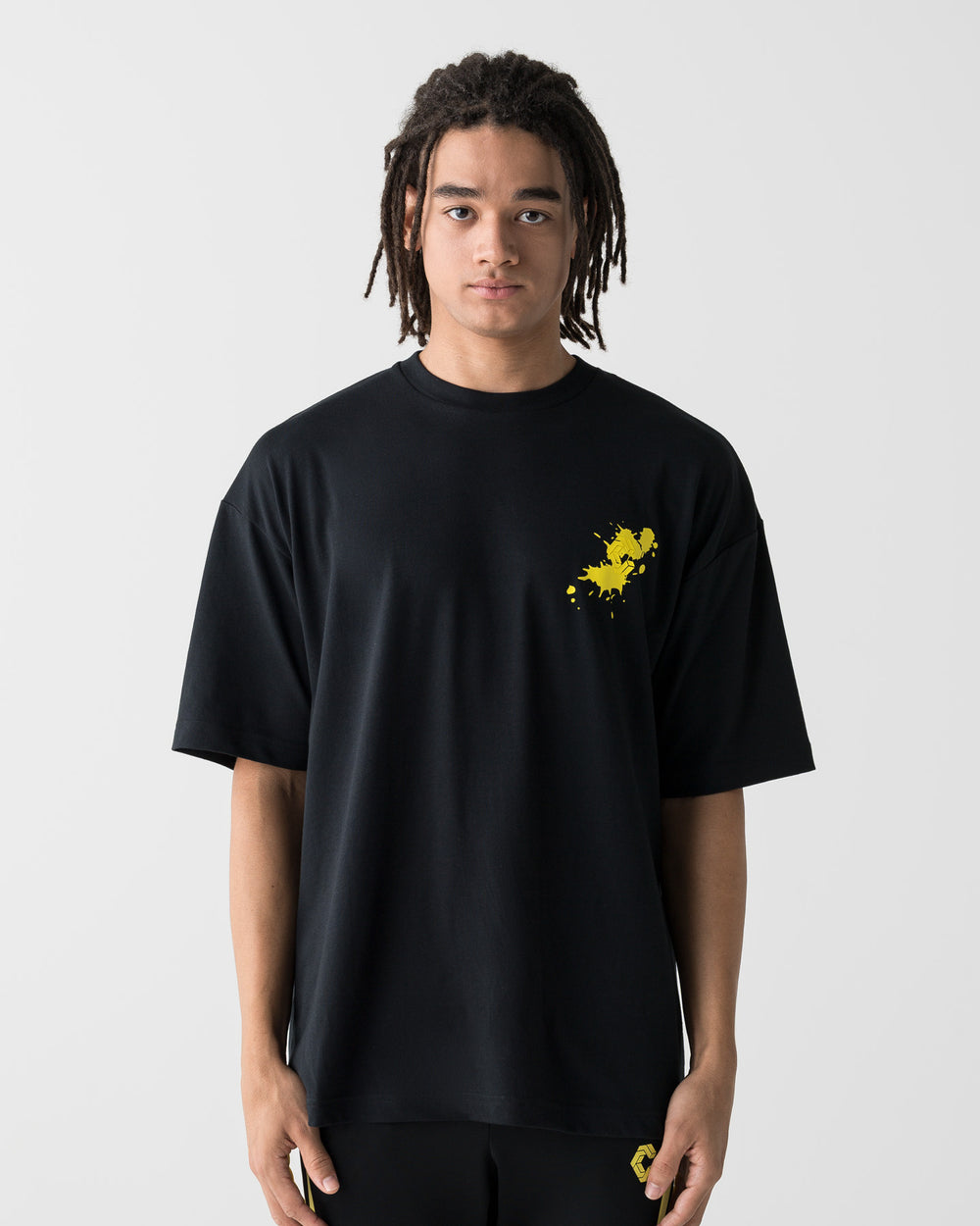 CRONOS PAINT STROKE AIR S/S TEE【BLACK×YELLOW】