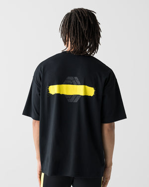 CRONOS PAINT STROKE AIR S/S TEE [BLACK x YELLOW]