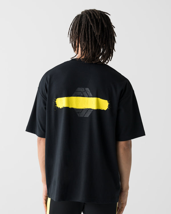 CRONOS PAINT STROKE AIR S/S TEE [BLACK x YELLOW]