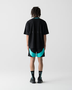 CRONOS 3D AIR MESH S/S TEE【BLACK×T.BLUE】