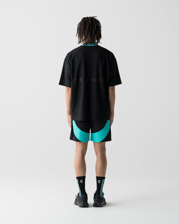 CRONOS 3D AIR MESH S/S TEE【BLACK×T.BLUE】