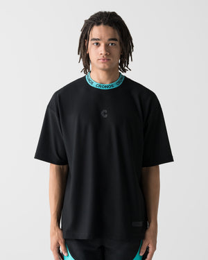CRONOS 3D AIR MESH S/S TEE【BLACK×T.BLUE】