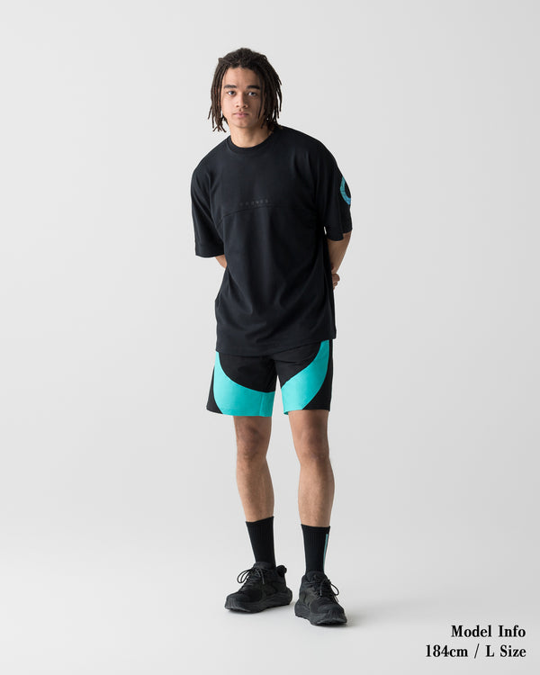 CRONOS BACK LOGO DOLMAN S/S TEE [BLACK x T.BLUE]