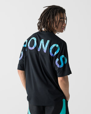 CRONOS BACK LOGO DOLMAN S/S TEE [BLACK x T.BLUE]