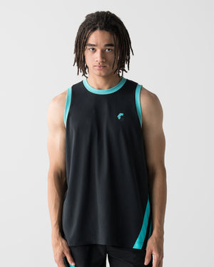 CRONOS SLASH LINE SLEEVELESS【BLACK×T.BLUE】