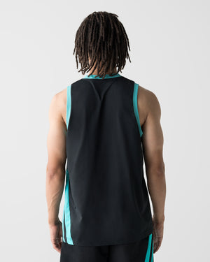 CRONOS SLASH LINE SLEEVELESS【BLACK×T.BLUE】