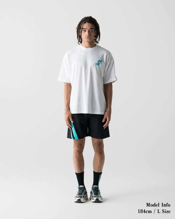 CRONOS SLASH LINE SHORTS【BLACK×T.BLUE】
