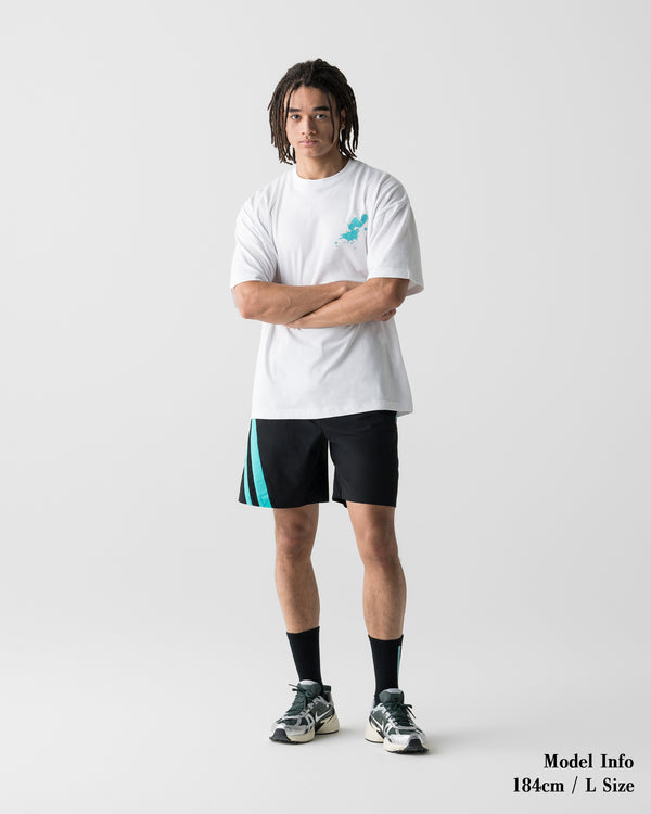 CRONOS SLASH LINE SHORTS【BLACK×T.BLUE】