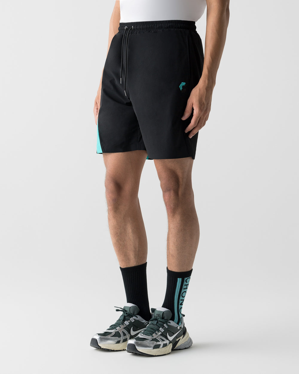 CRONOS SLASH LINE SHORTS【BLACK×T.BLUE】