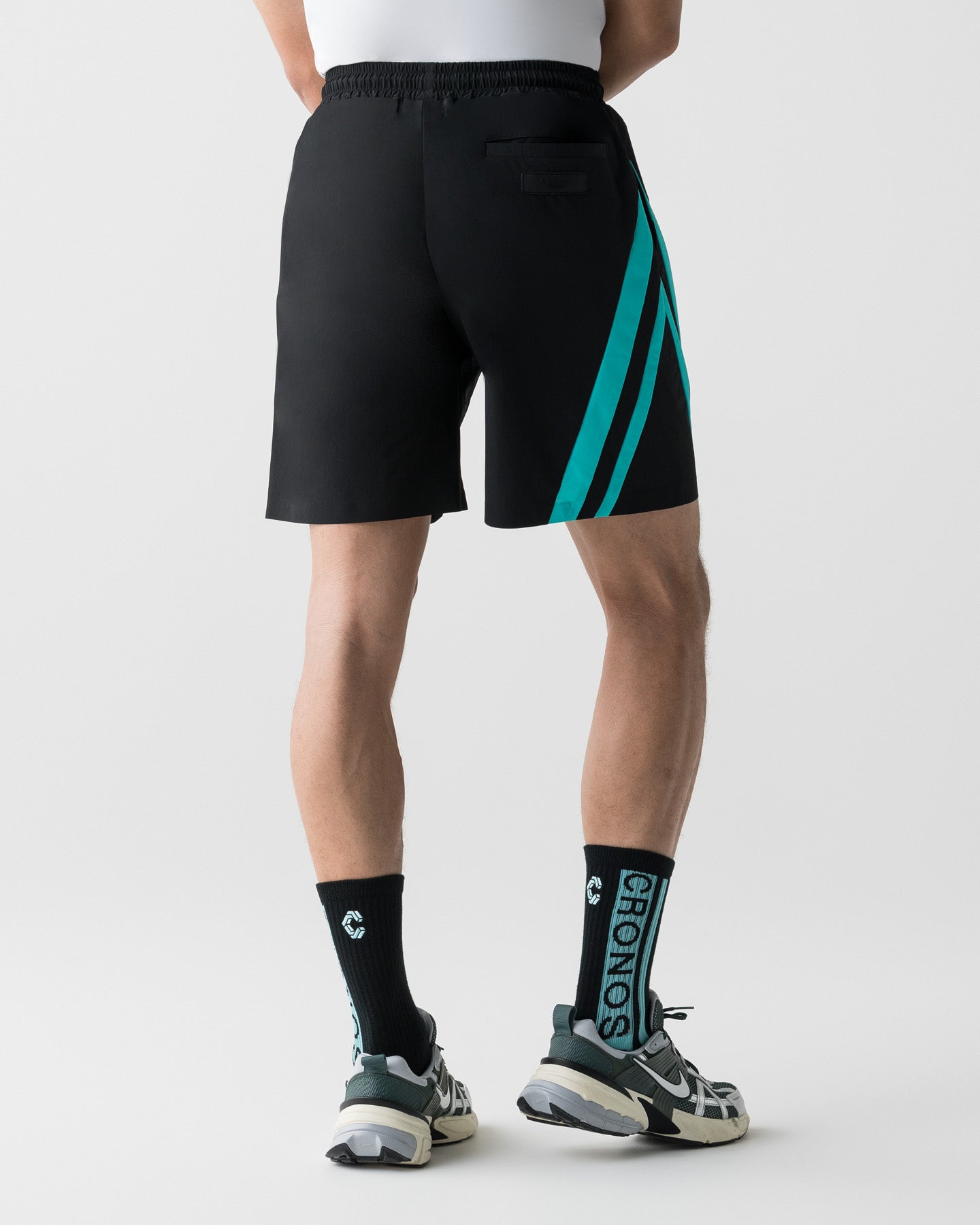 CRONOS SLASH LINE SHORTS【BLACK×T.BLUE】