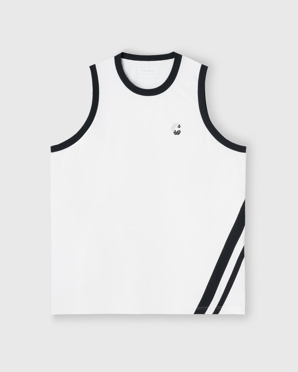 CRONOS SLASH LINE SLEEVELESS【WHITE】