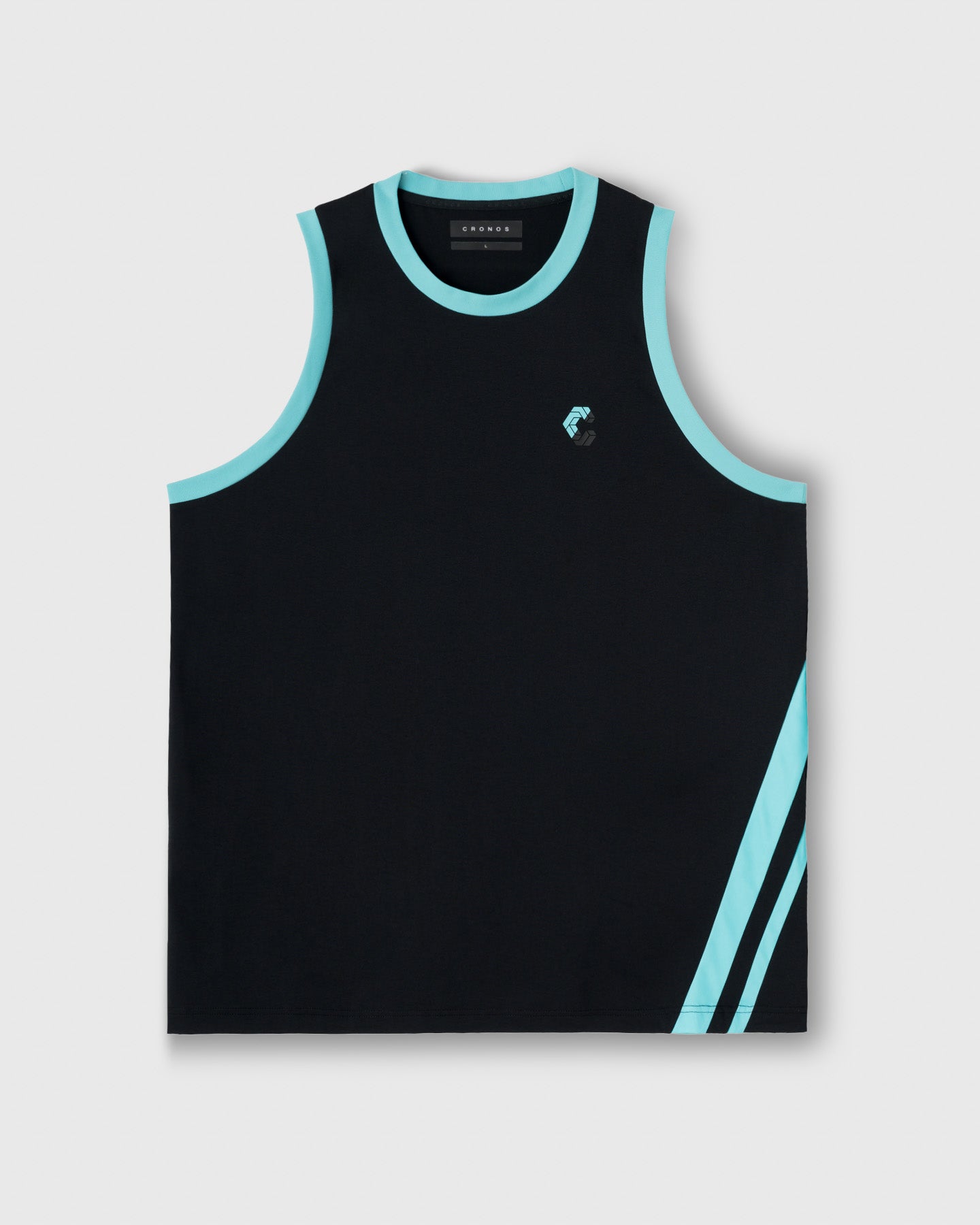 CRONOS SLASH LINE SLEEVELESS【BLACK×T.BLUE】