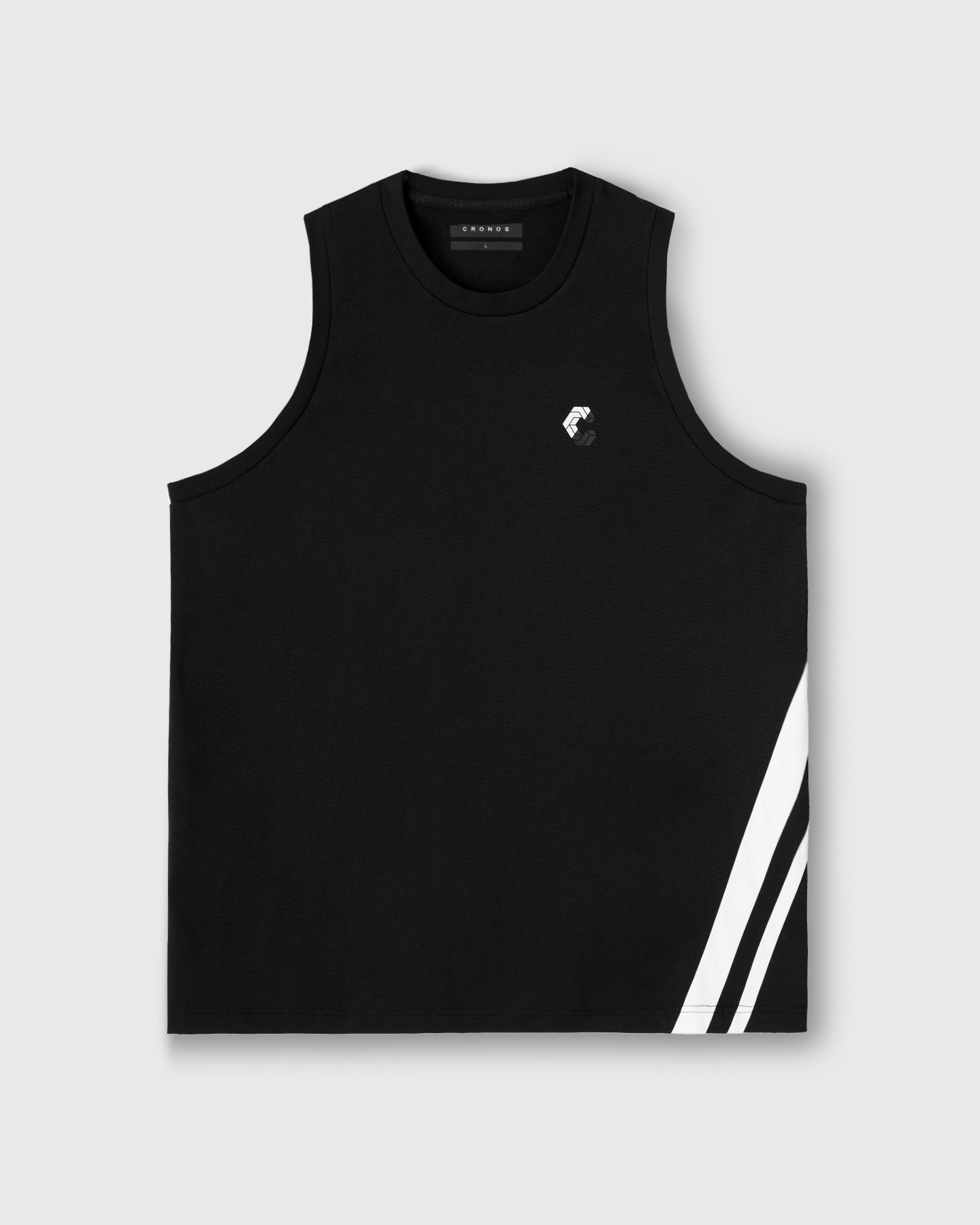 CRONOS SLASH LINE SLEEVELESS【BLACK】