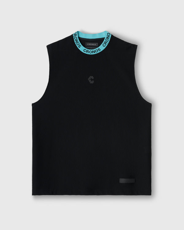 CRONOS 3D AIR MESH SLEEVELESS [BLACK x T.BLUE]