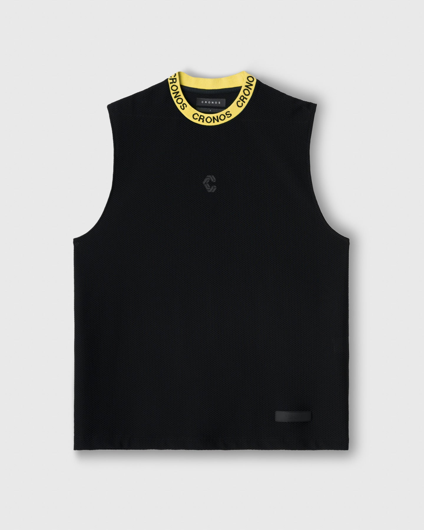 CRONOS LOGO MESH SLEEVE LESS YEL M 新品未開封 CRONOS 3D AIR MESH SLEEVELESS【BLACK×YELLOW】